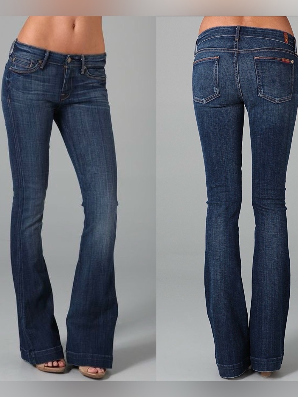7 For All Mankind Jiselle Phenomenal Flare Leg Premium Denim Jeans Size 30